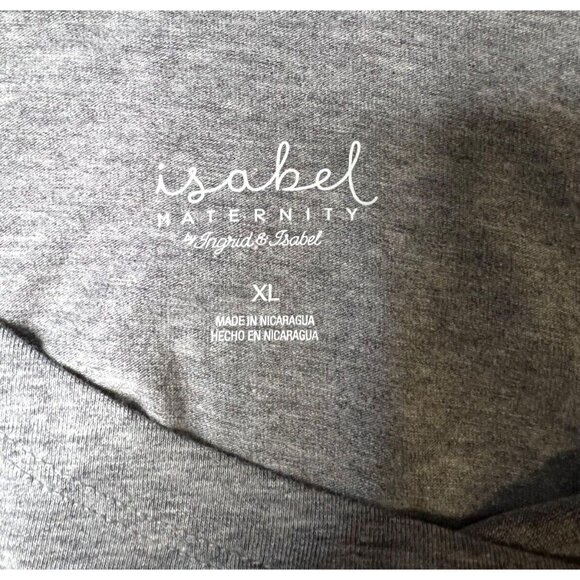 NEW! Isabel Maternity Womens Top Shirt Gray Long Sleeve Target Brand XL Baby - Picture 3 of 3